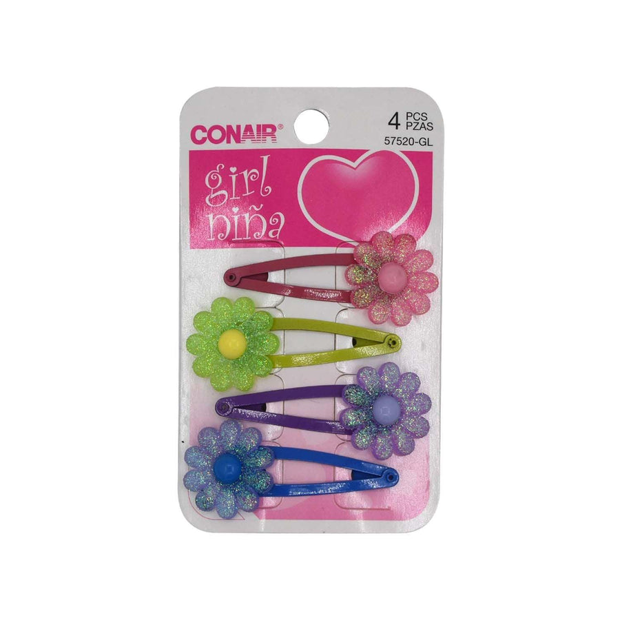 Trabas a presión niña Flor, 4 Pza Conair