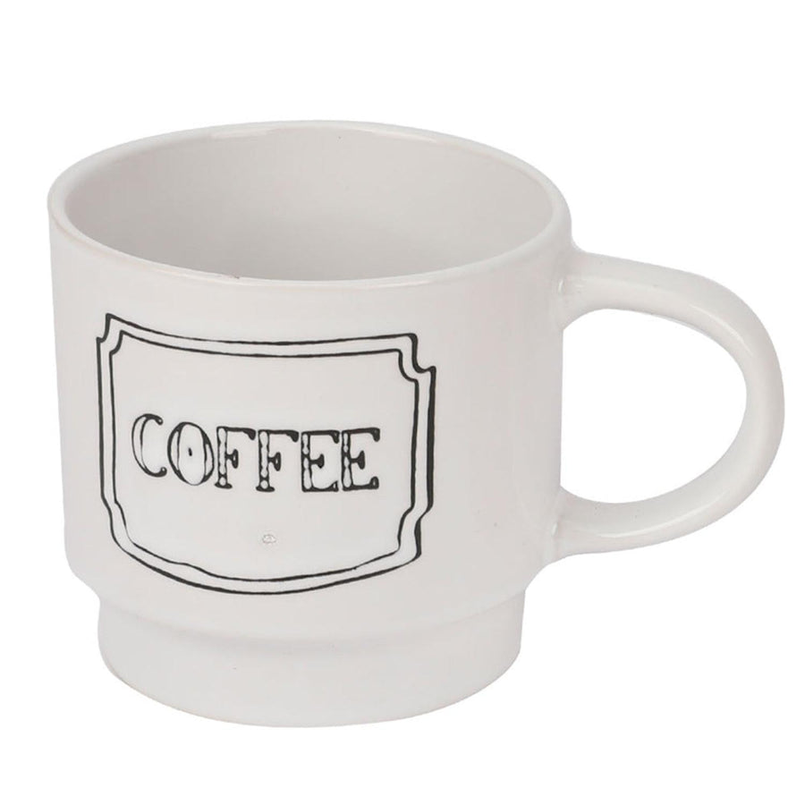 Tazón Loza Blanco & CARACTER(34) & Coffee& CARACTER(34) & 300ml 9x8.8cm