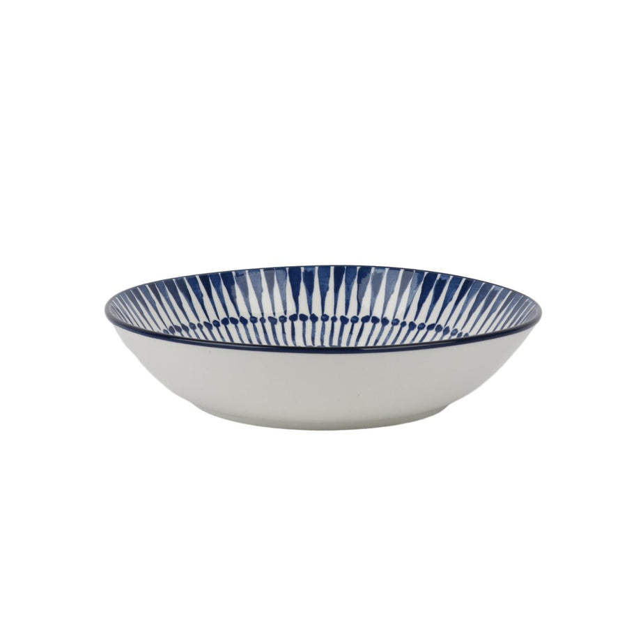 Fuente Loza Diseño Azul 20x4cm