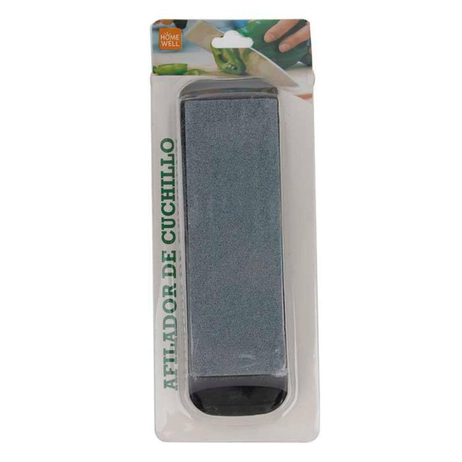 Afilador Cuchillo Piedra con Base 15x5cm Gris