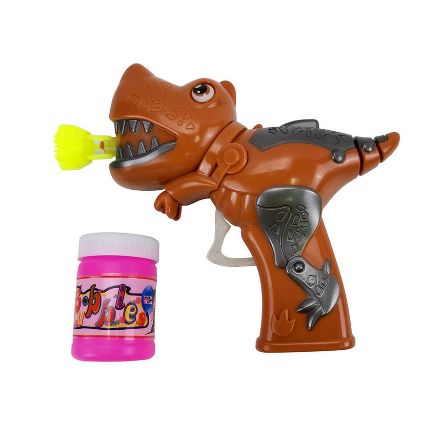 Pistola Burbujas Dinosaurio Marrón