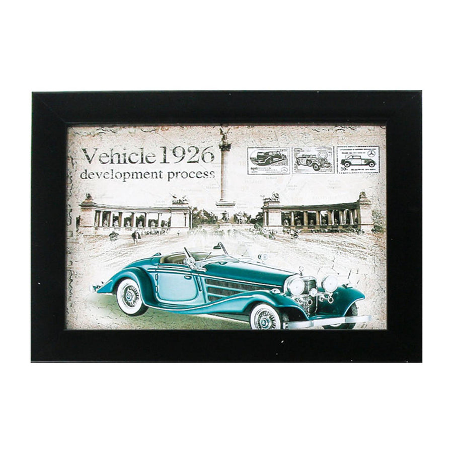 Imagen Decorativa Auto Antiguo Azul 18cm