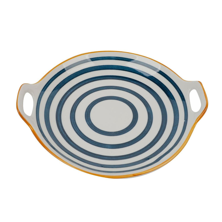 Plato Raya Azules con Asas