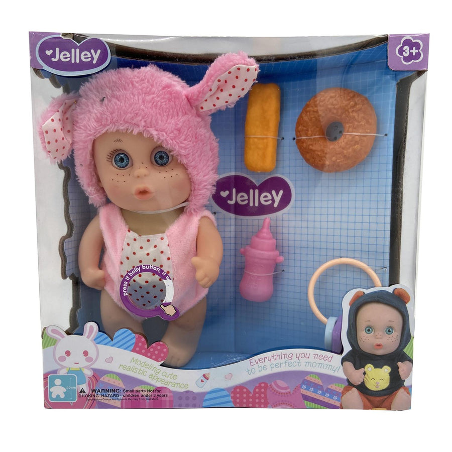 Muñeca Con Sonido y Accesorios Rosado