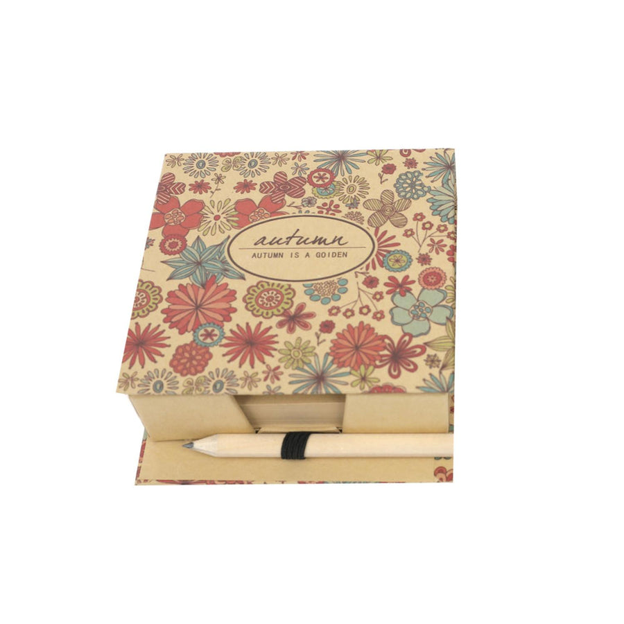 Taco De Notas Flores 10x11cm 30p