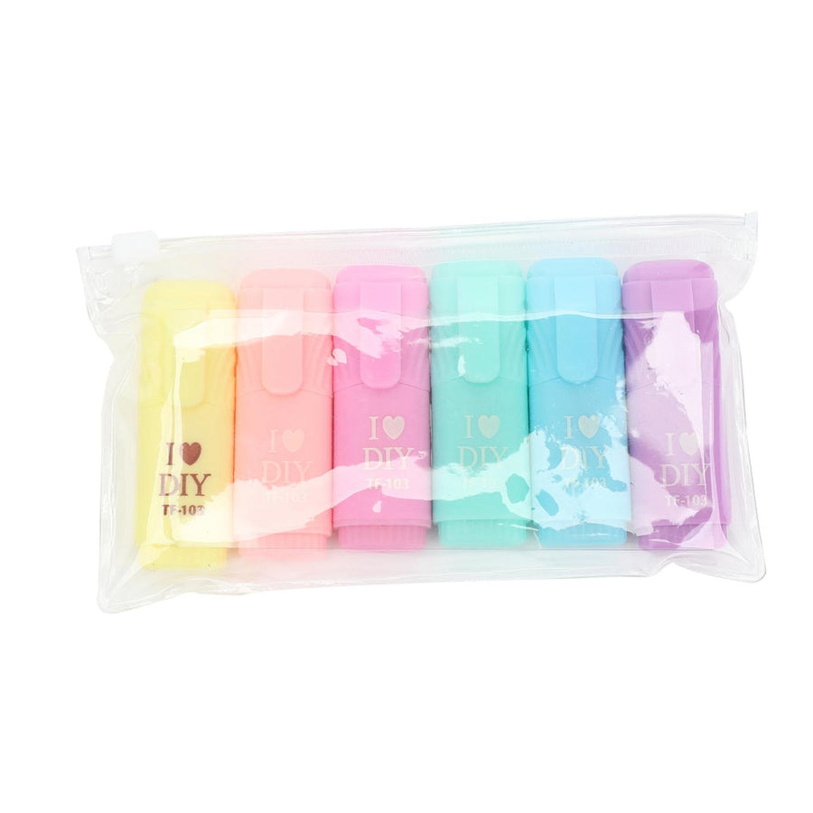 Set Destacadores Colores Pastel (6u)