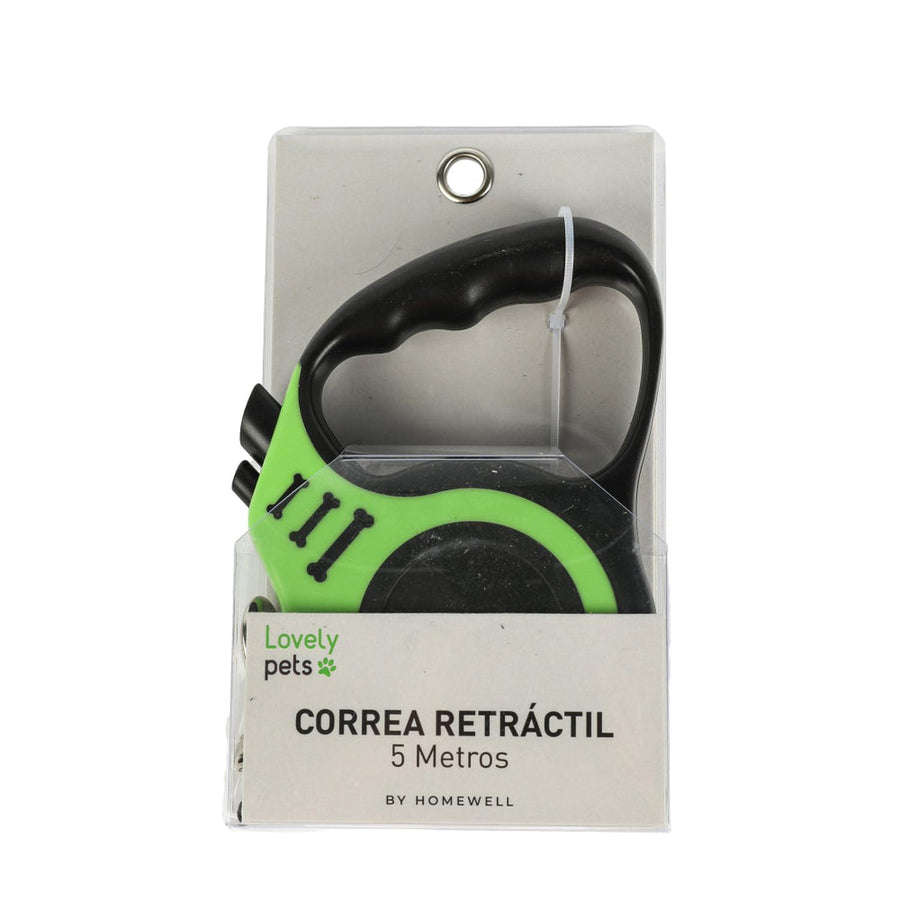 Correa Retractil para Mascotas Verde 5m