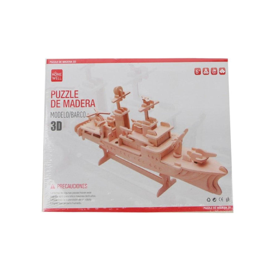 Puzzle 3D de Madera Barco de Guerra 23x31cm