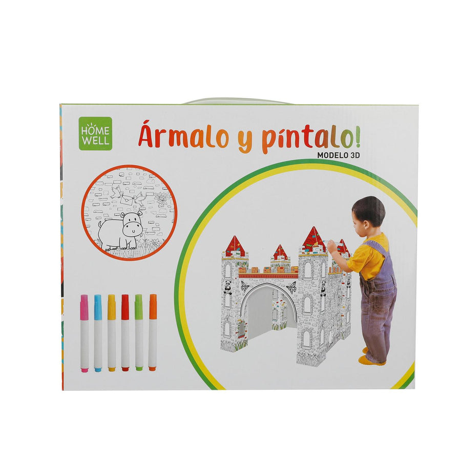 Castillo Para Armar y Pintar 37*37*42cm