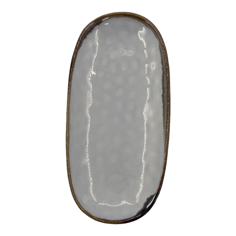 Plato Ovalado Diseño Blanco 26cm