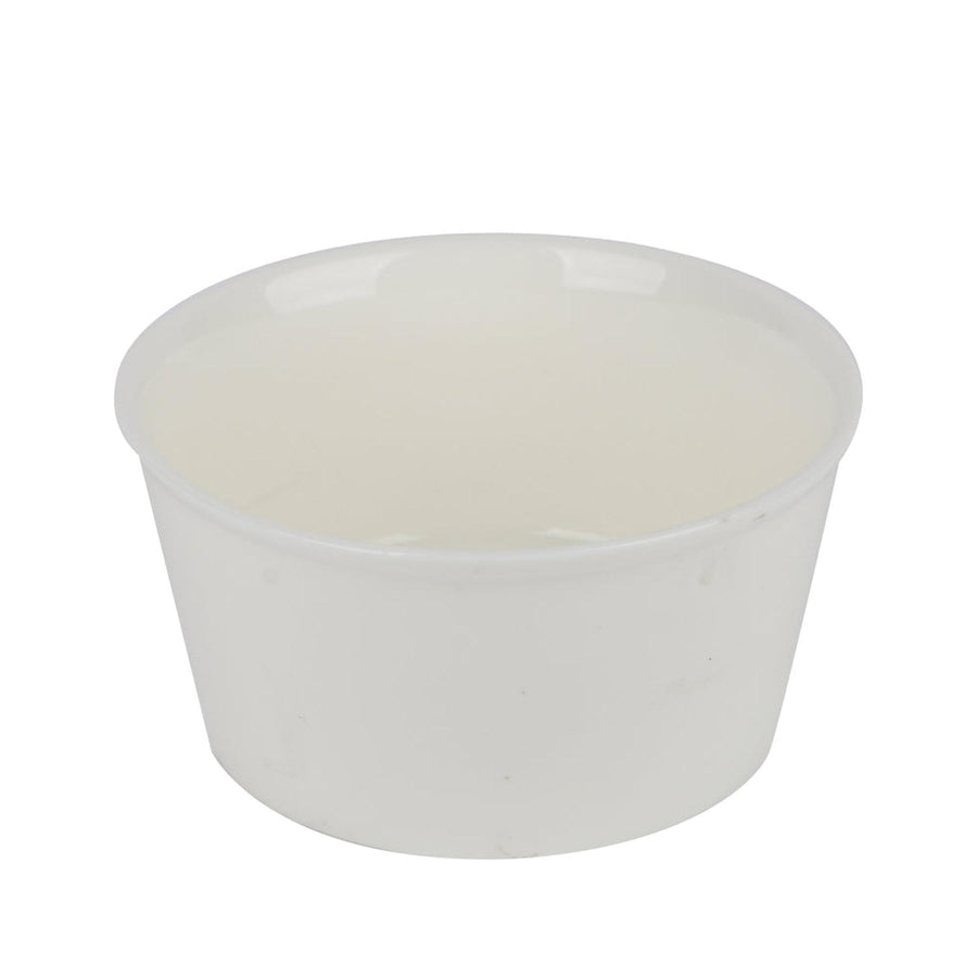 Bowl Redondo de Loza Blanca 14x5.5cm