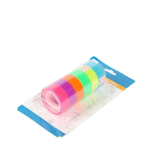 Set Cintas Adhesivas Neón *6