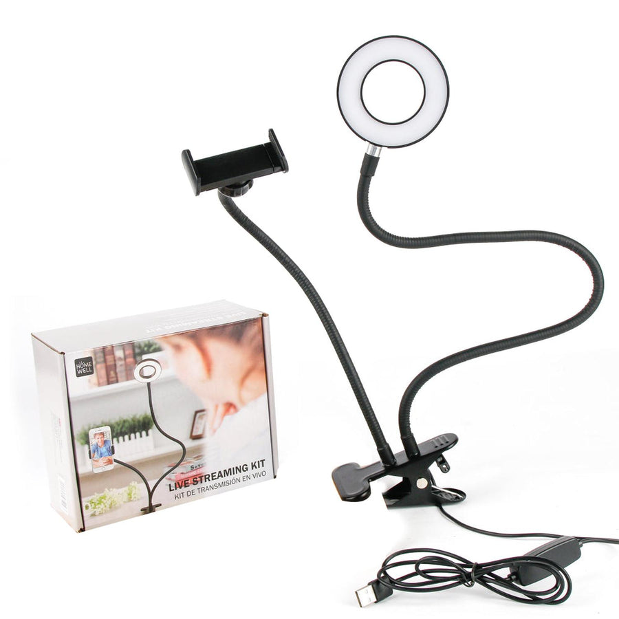 Soporte Flexible con Aro de Luz 9cm