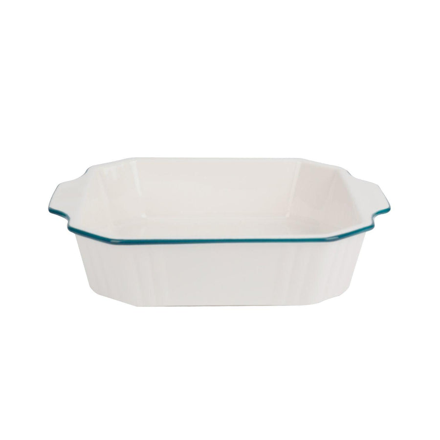 Fuente de Loza Blanco 20.5x17.5x4.5cm