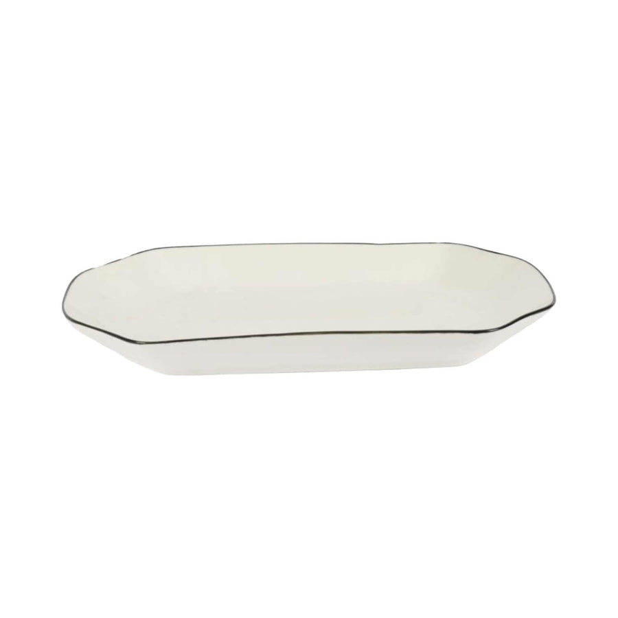 Bandeja Loza Color Blanco 30x17.5x3cm