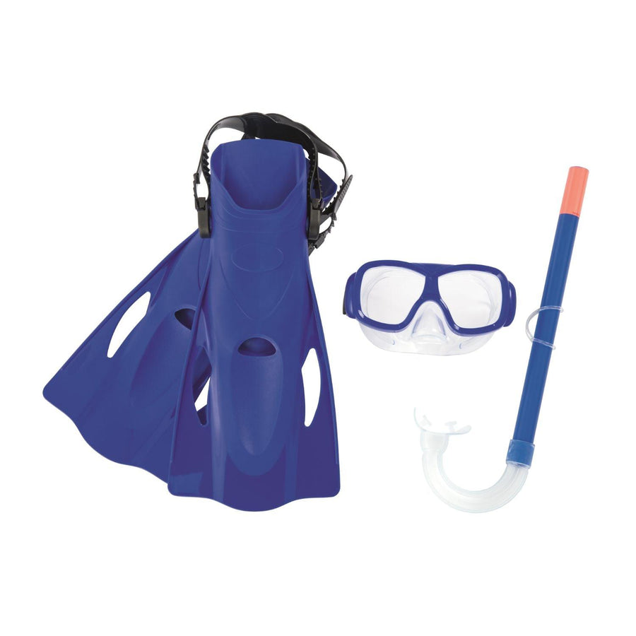 Snorkel Set con Aletas Junior Azul
