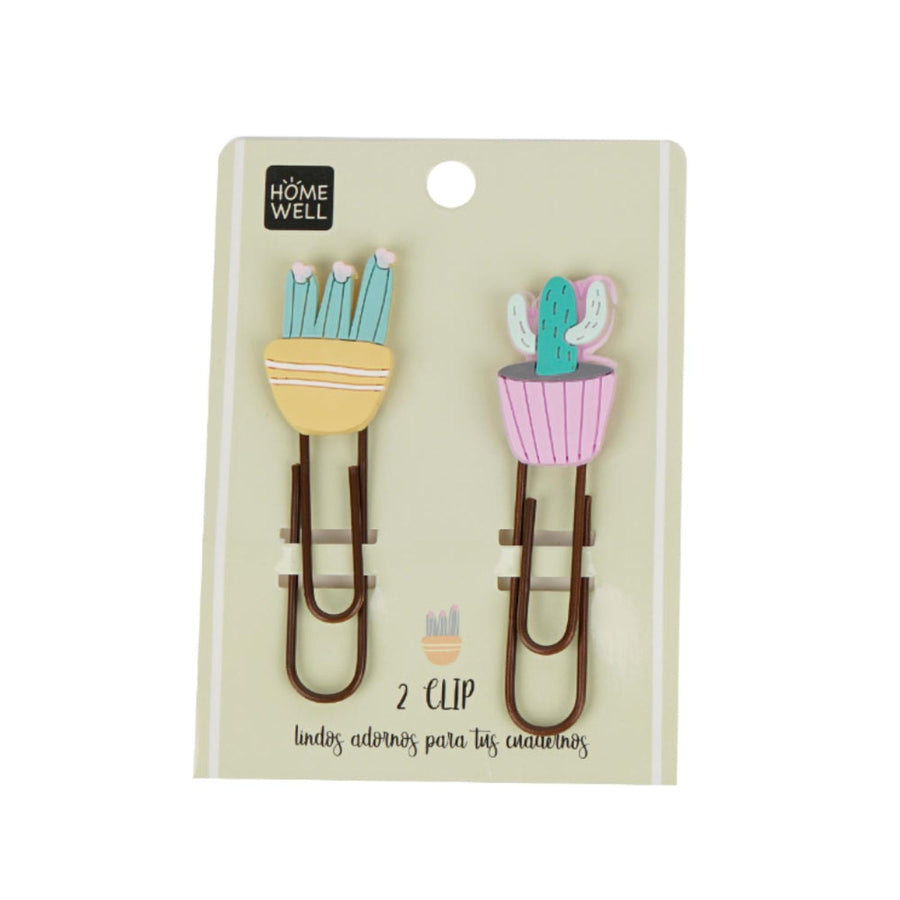 Clip Grande Diseño Cactus (2u)