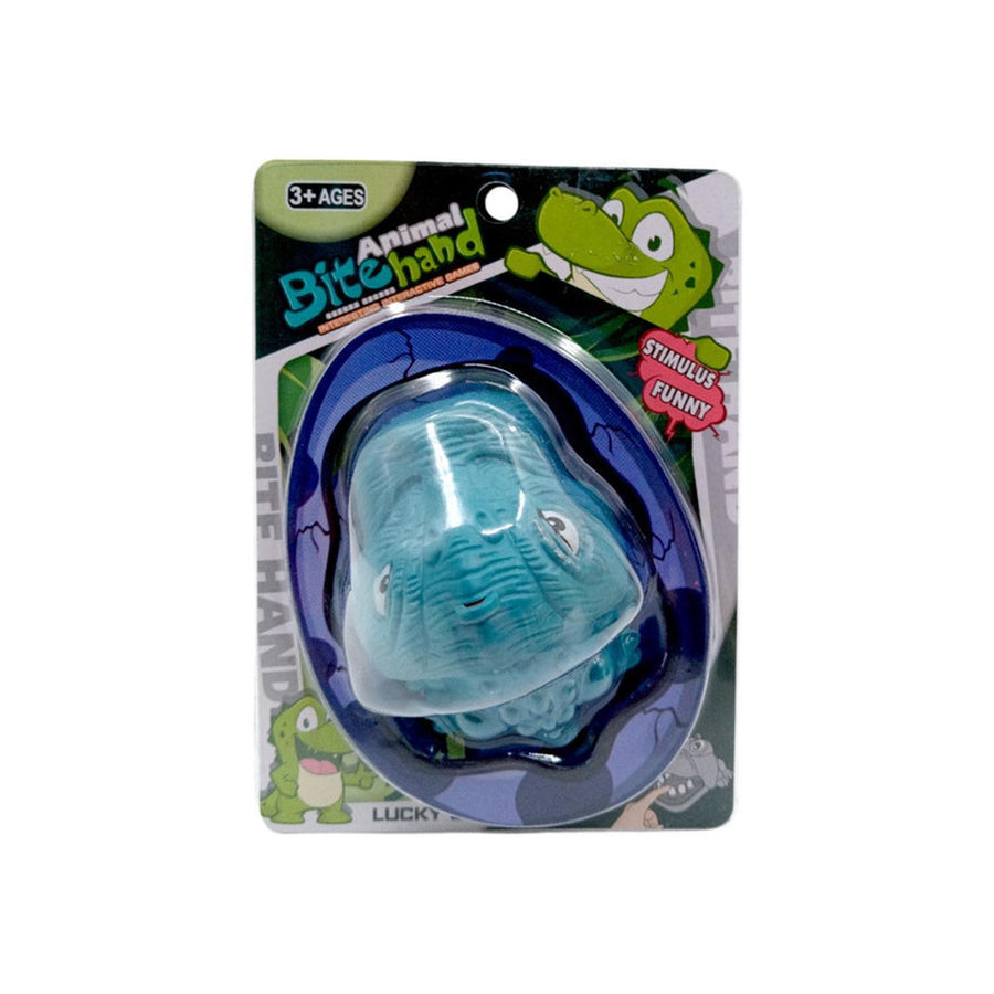 Juguete Mordedor de dedos Dinosaurio Celeste