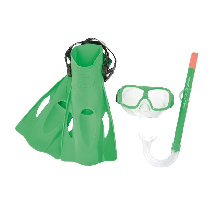 Snorkel Set con Aletas Junior Verde