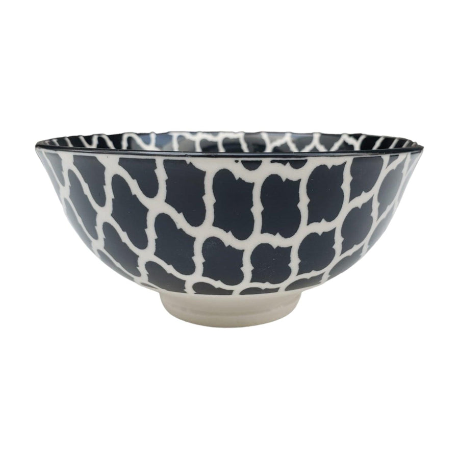 Bowl Loza Diseño Negro Blanco 12,5x6cm