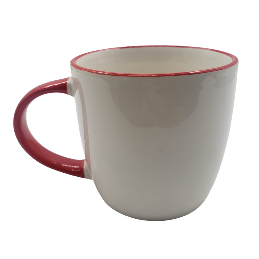 Tazon Loza Diseño Rojo 500ml