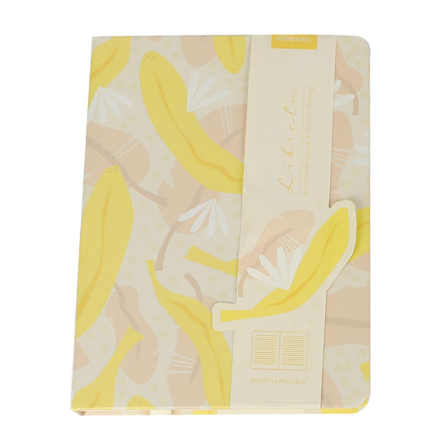 Libreta Tapa Dura Rayada Banana 14.5x10.5cm (96 pag)