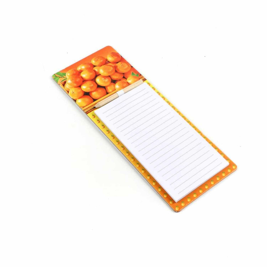 Memo Magnético Para Refrigerador Diseño Mandarinas 10.5x27cm