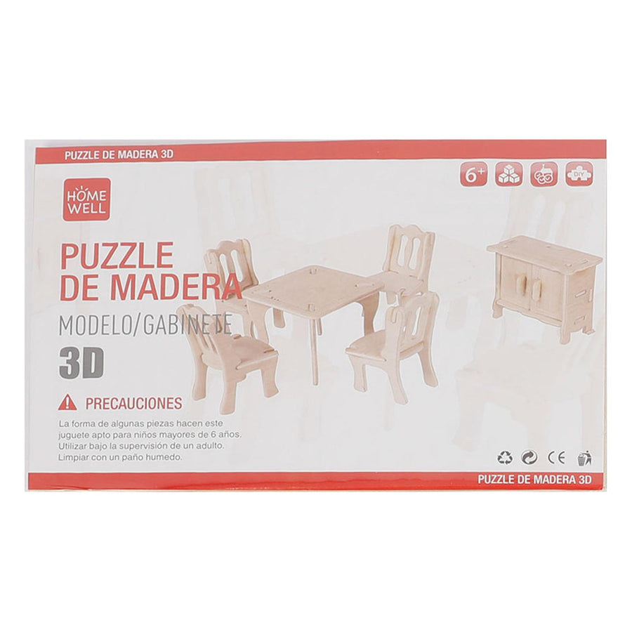 Puzzle de Madera Modelo Gabinete 3D 15.5x23cm