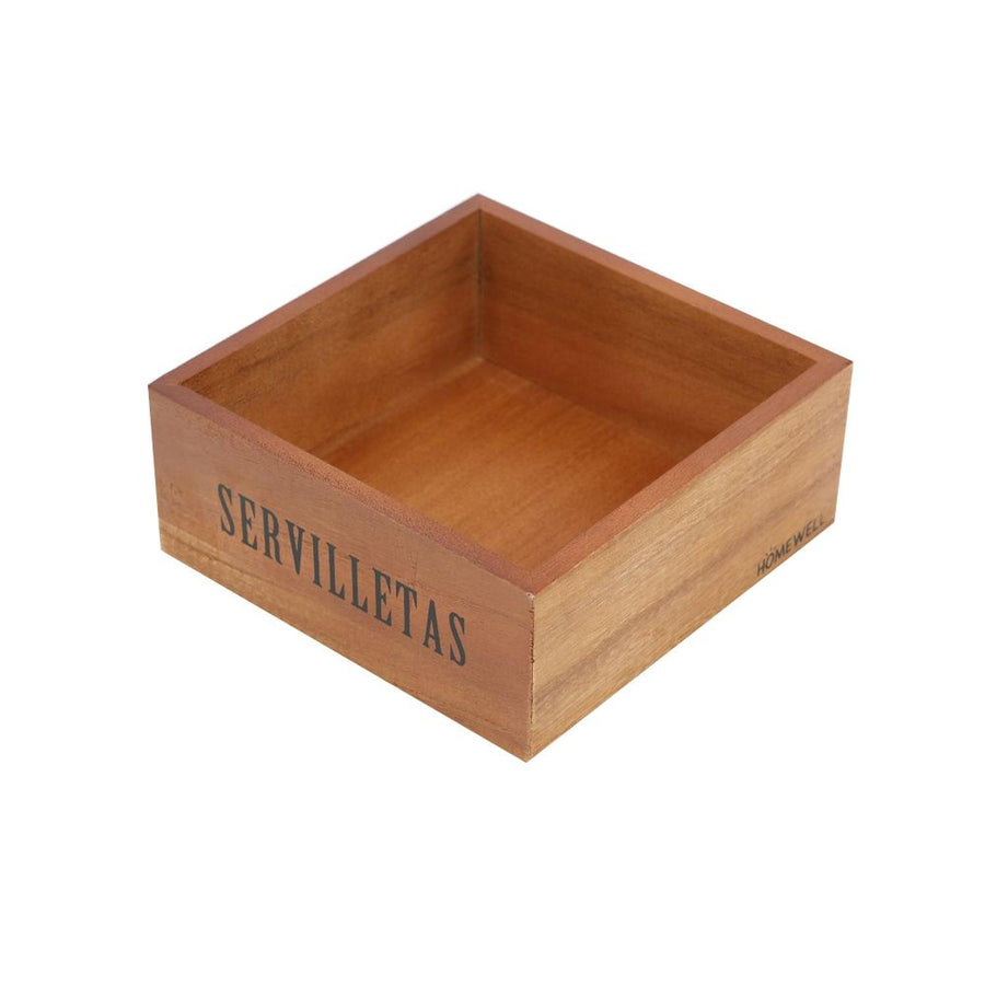 Caja para Servilletas de Madera 15.1x15.1x6.2cm
