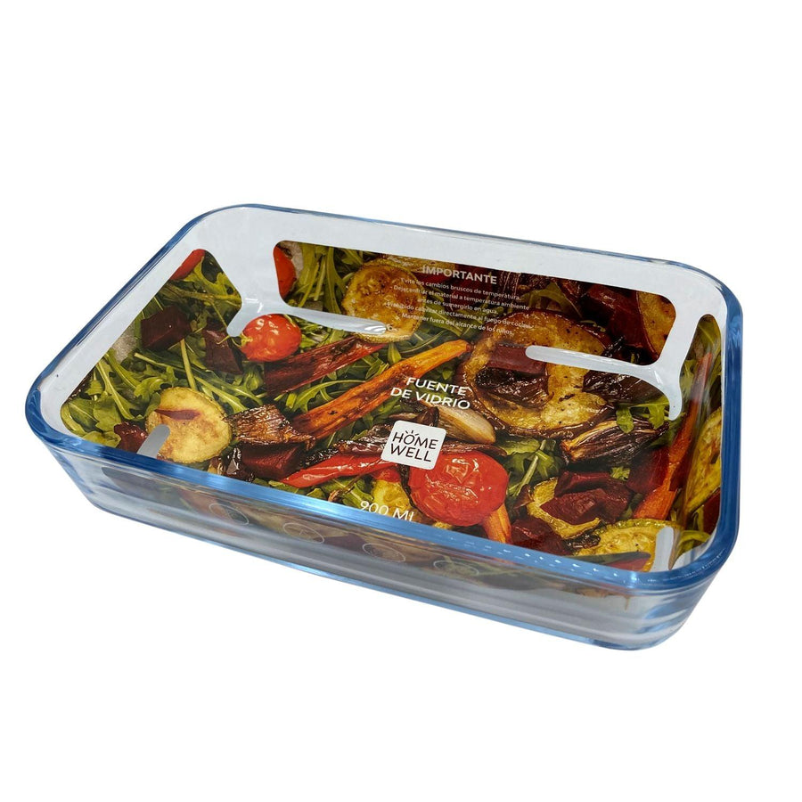 Fuente Rectangular Vidrio 900ml