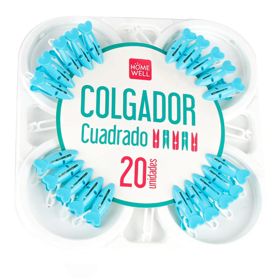 Colgador Pulpo Cuadrado Azul x20