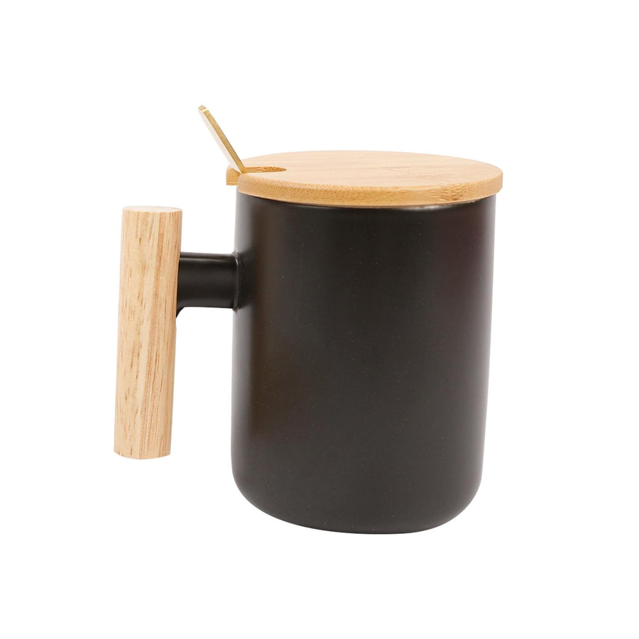 Tazón Loza y Madera Negro 375ml