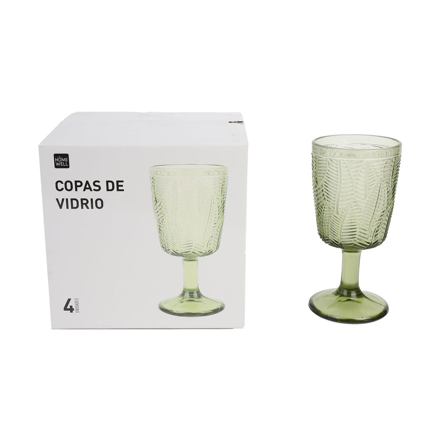 Set 4 Copas Vidrio Verde 330ml