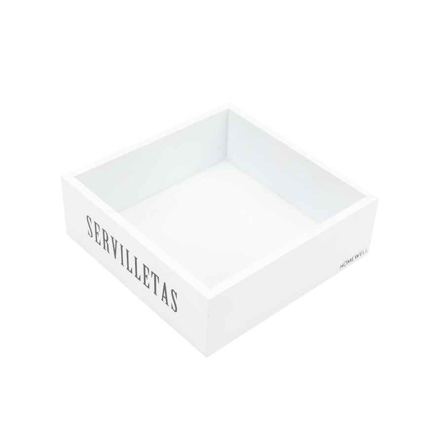 Caja para Servilletas Blanca 15.1x15.1x6.2cm