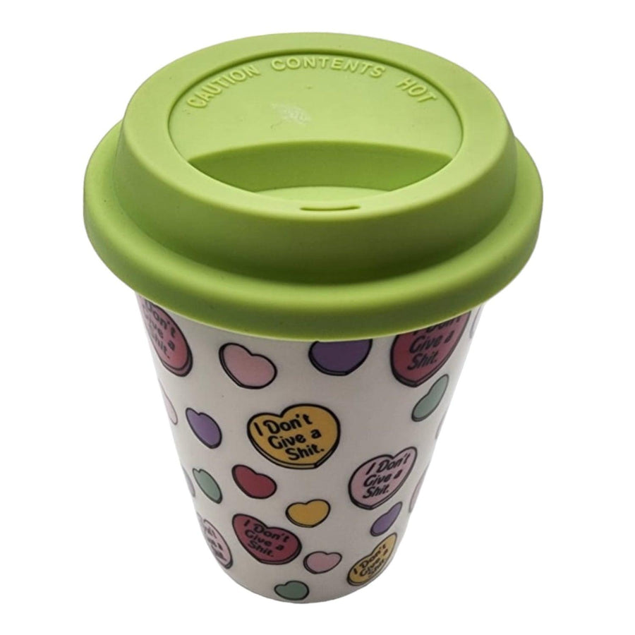 Mug Cerámica Tapa Silicona Verde 400ml