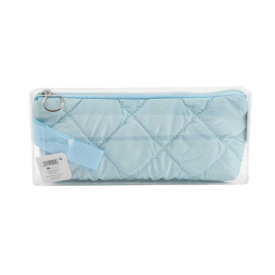 Estuche Acolchado Azul Pastel 21x10cm