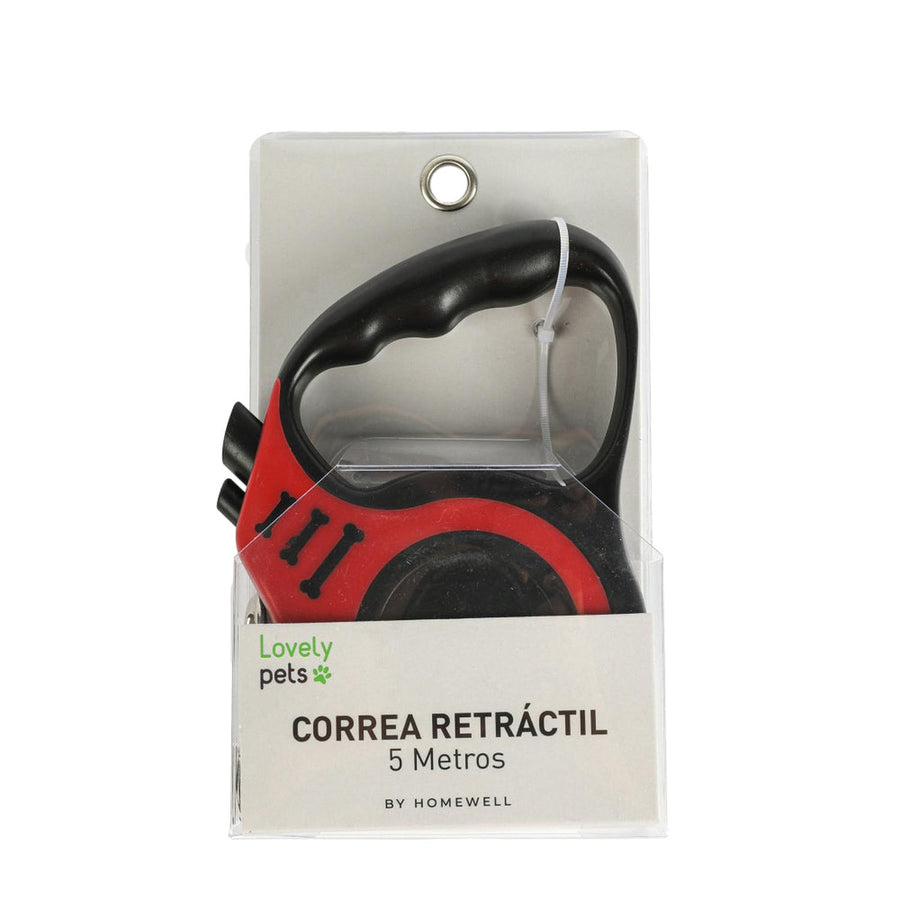 Correa Retractil para Mascotas Rojo 5m