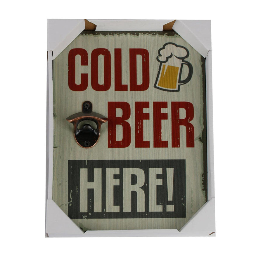 Destapador de Botellas de Pared Blanco 24x34cm