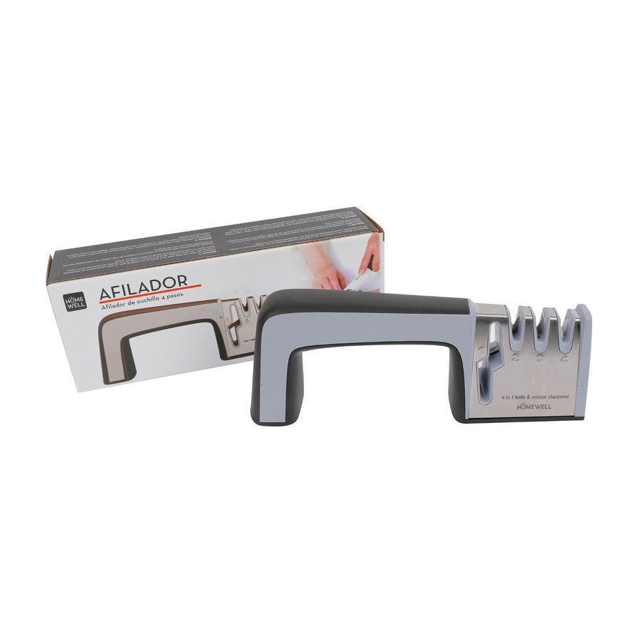 Afilador de Tijeras y Cuchillos Gris 22x6x9cm