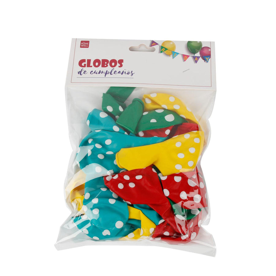 Bolsa de Globos Colores y Puntos 30.5cm (25u)