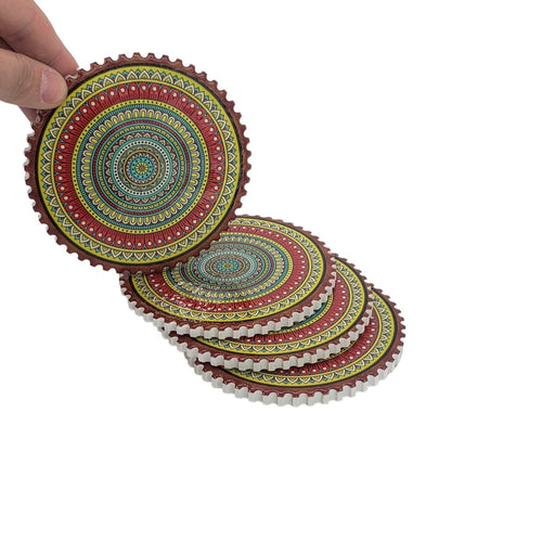 Set Posavasos Mandala Rojo (4u)