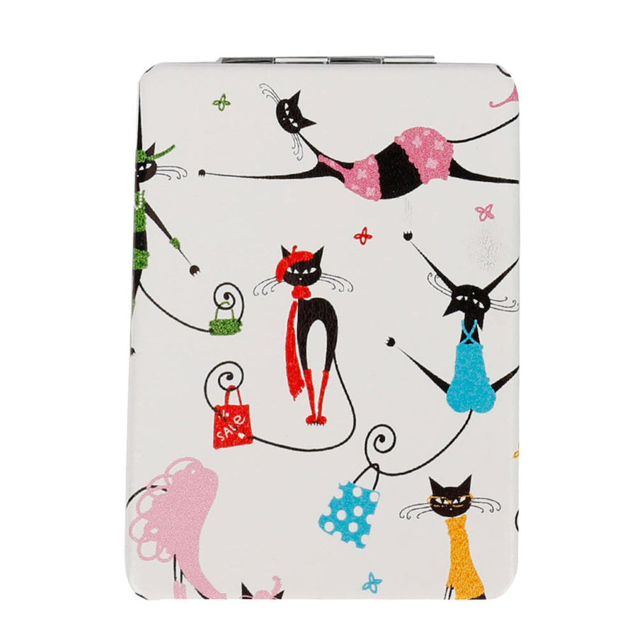 Espejo Cuadrado Diseño Gatos Modernos 6x8.5cm