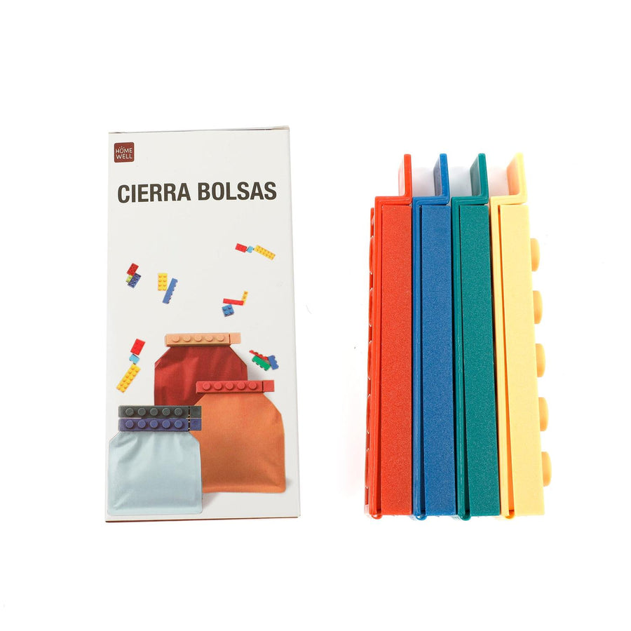 Cierra Bolsas Diseño Bloques (4u)