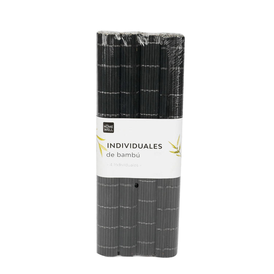 Individual de Bambú Negro 40x30cm (4u)