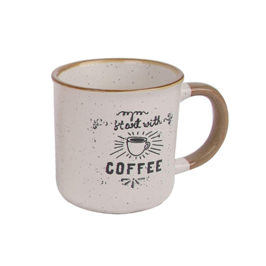 Tazón Loza Blanco & CARACTER(34) & Start With Coffe& CARACTER(34) & 8.7x7.7cm 200ml