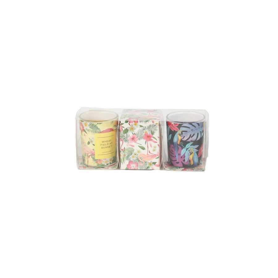 Set de Velas Aromáticas Diseño Tropical