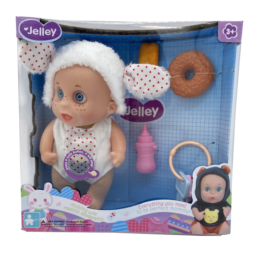 Muñeca Con Sonido y Accesorios Blanco