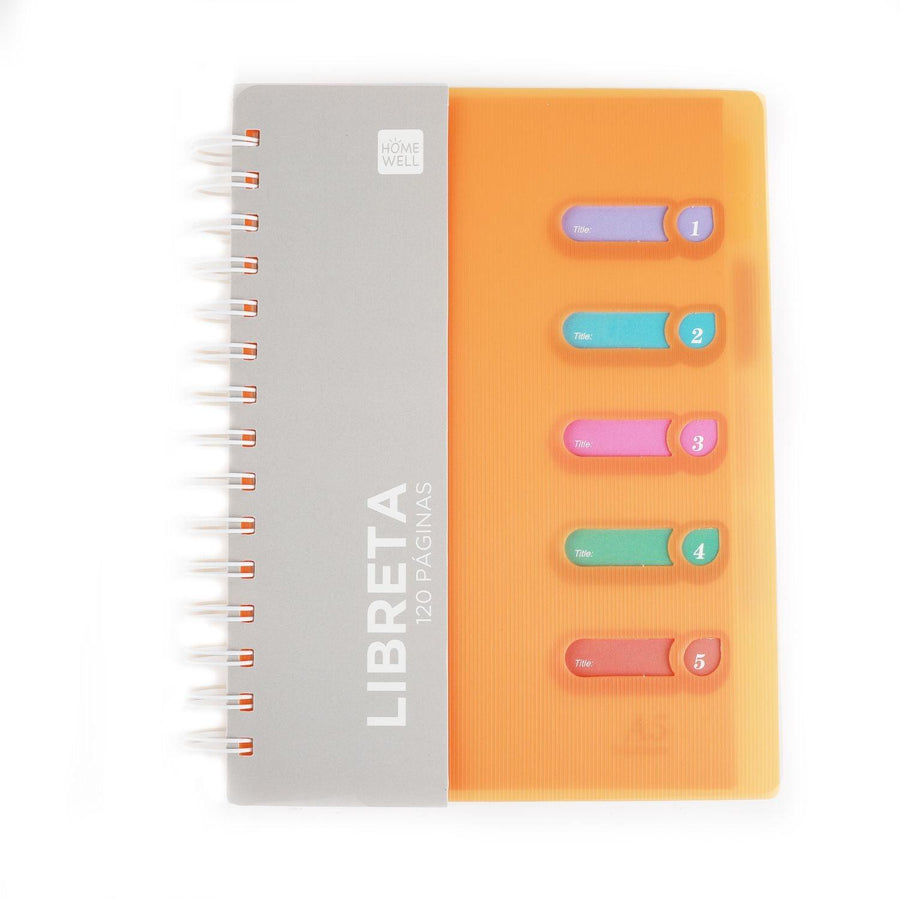 Libreta Notebook Naranja 11x14.5cm
