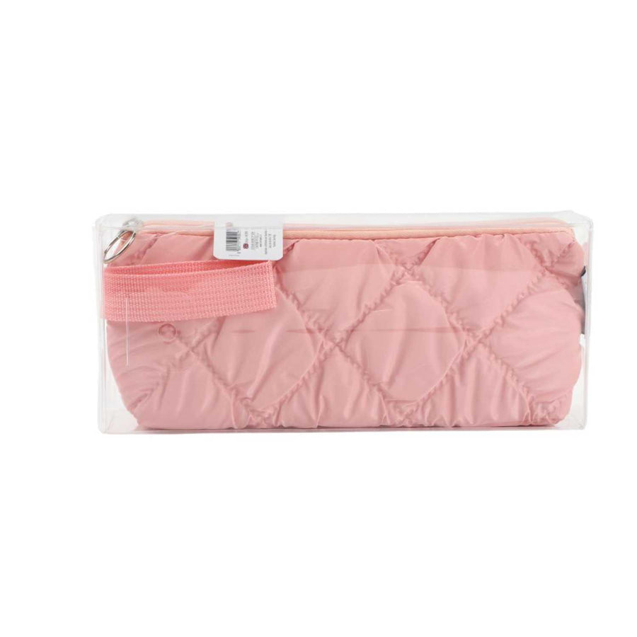 Estuche Acolchado Rosa Pastel 21x10cm