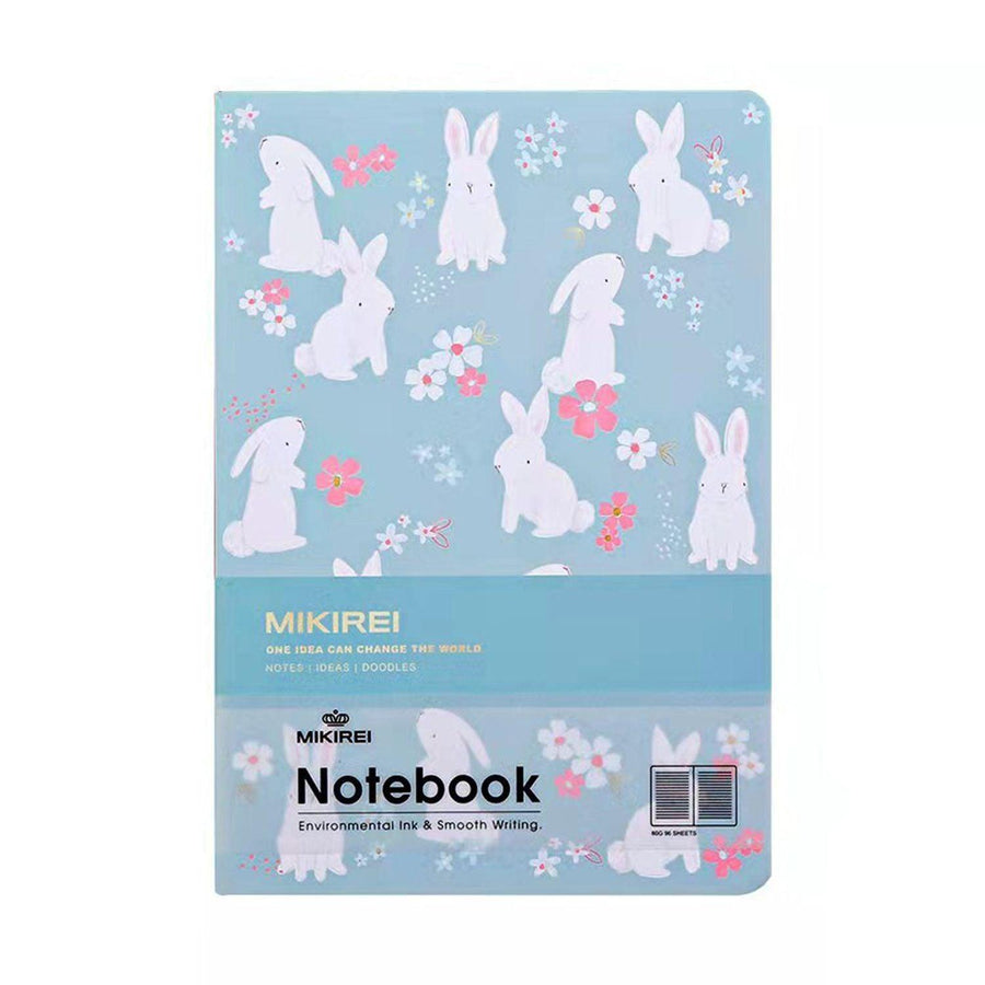 Libreta Tapa Dura Conejos Celeste 14.5x10.5cm 96pag